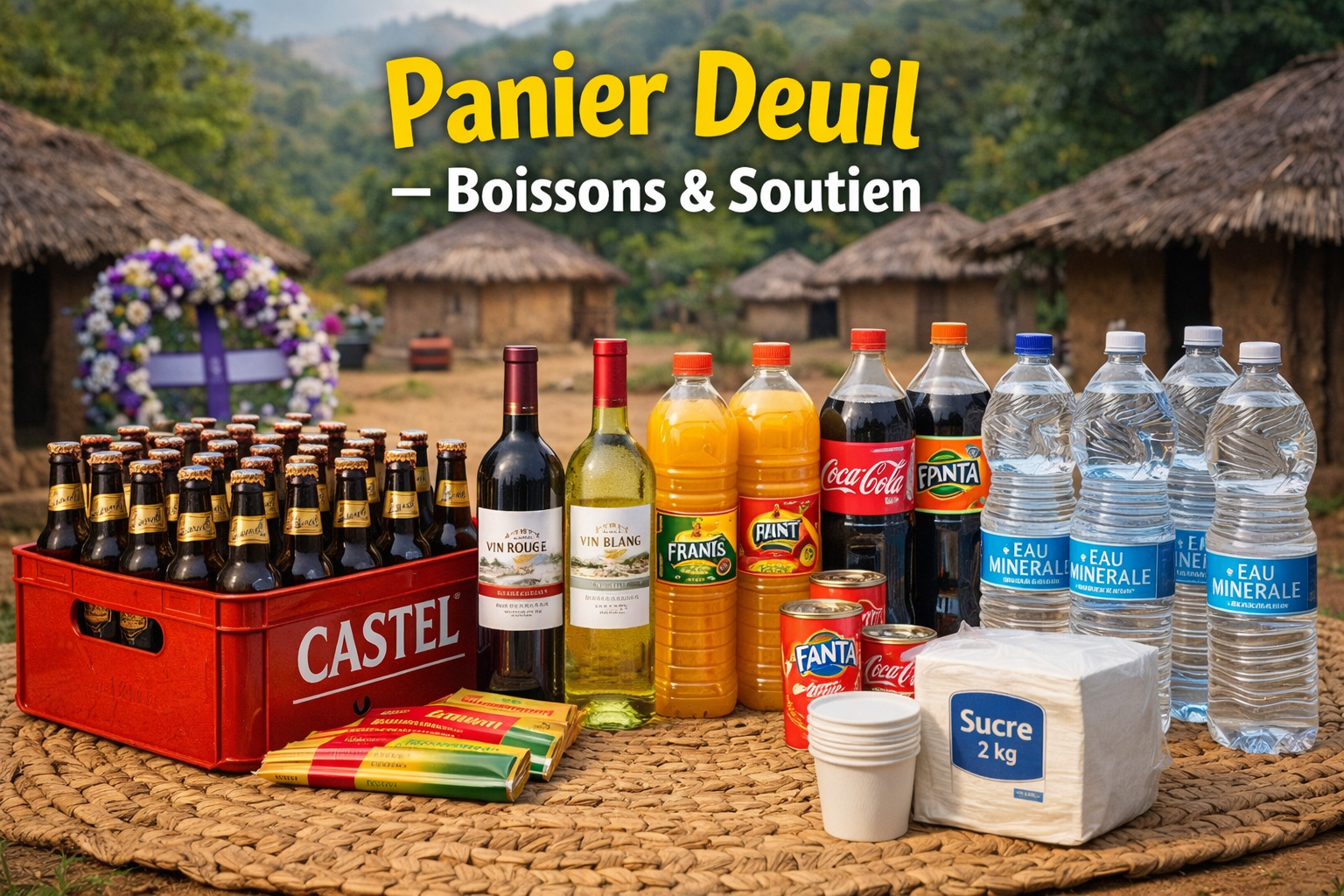 Panier Deuil – Boissons & Soutien - Soutien à la famille endeuillée  - Boissons - Marché B