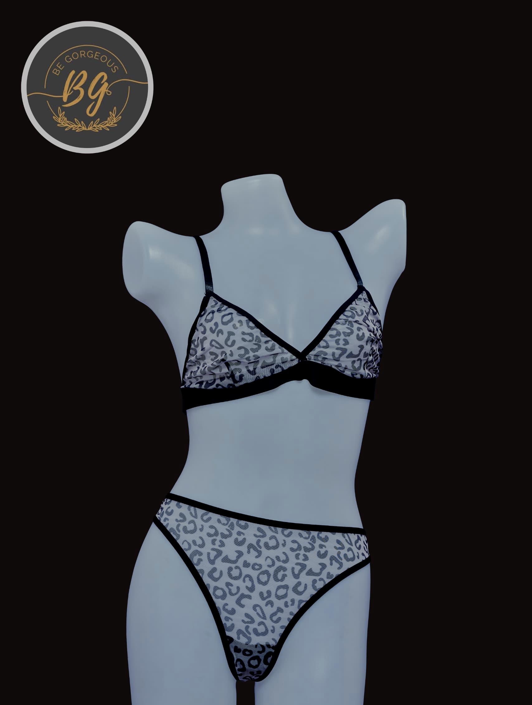 Ensemble panthère noir/blanc